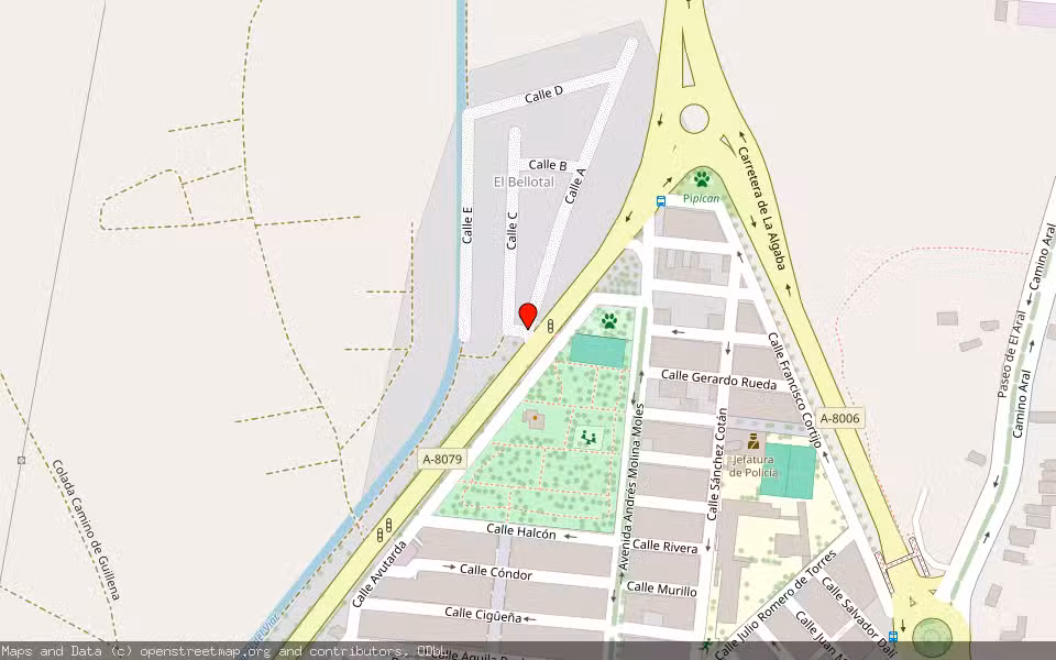 Mapa de Subasta Inmueble (Finca rústica) en La Algaba, Sevilla