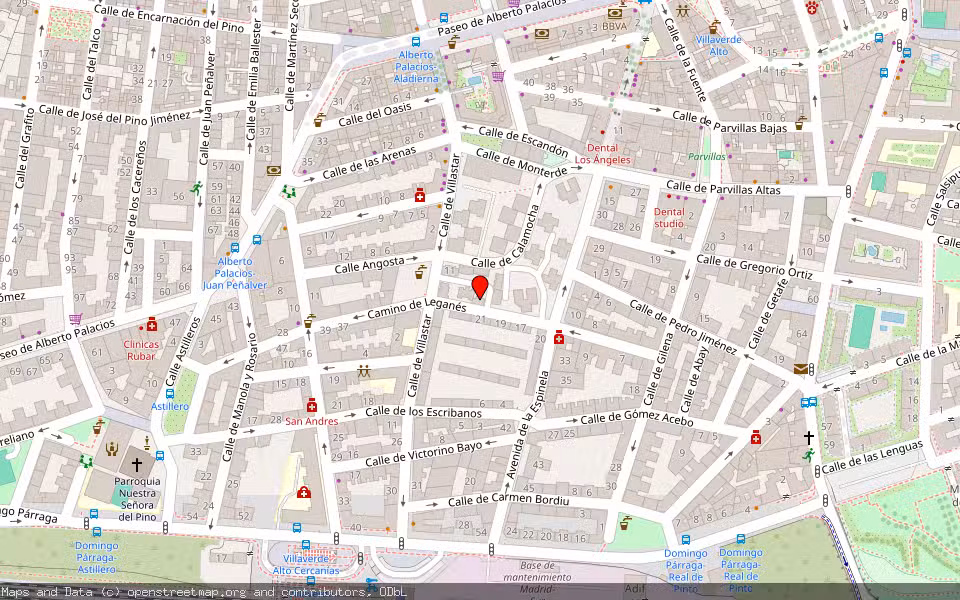Mapa de Subasta Inmueble (Vivienda) en Madrid