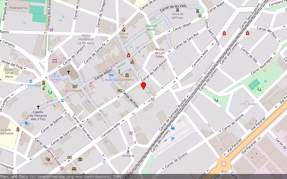 Mapa de Subasta Inmueble (Vivienda) en Sant Celoni, Barcelona