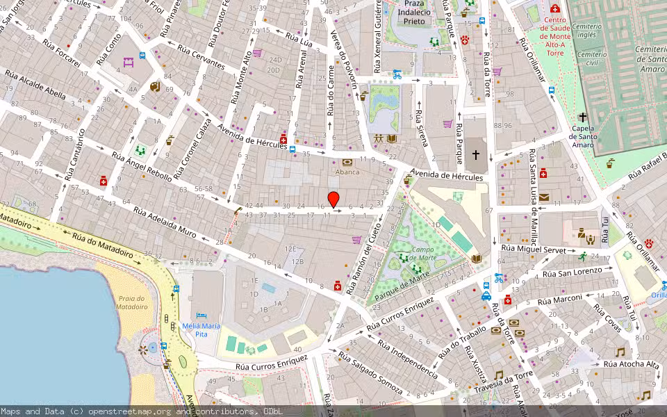 Mapa de Subasta Inmueble (Local comercial) en A Coruña