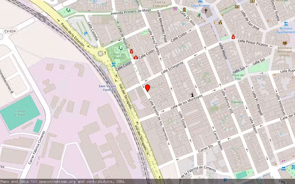 Mapa de Subasta Inmueble (Garaje) en Sant Vicent Del Raspeig, Alicante/Alacant