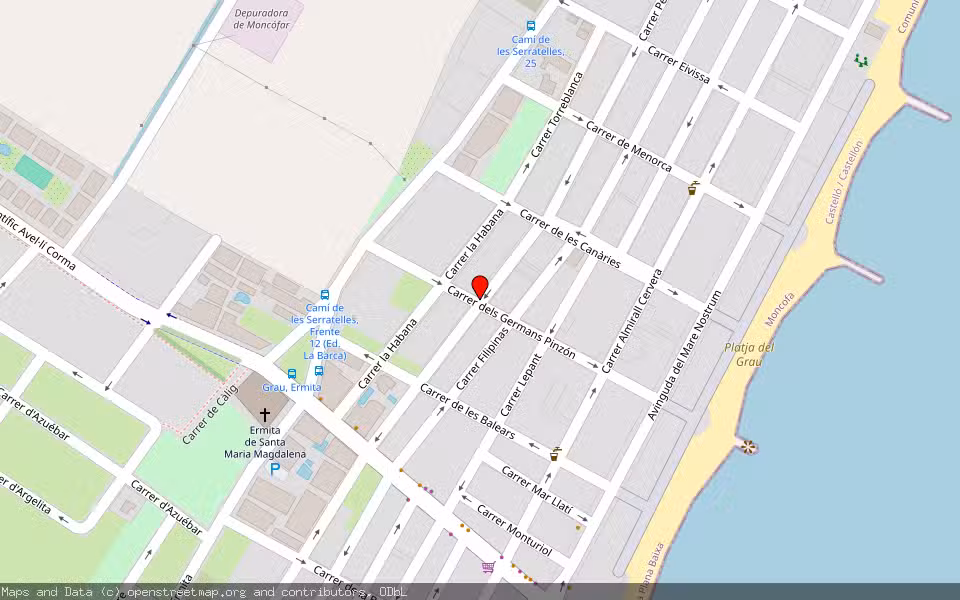 Mapa de Subasta Inmueble (Trastero) en Moncofa, Castellón/Castelló