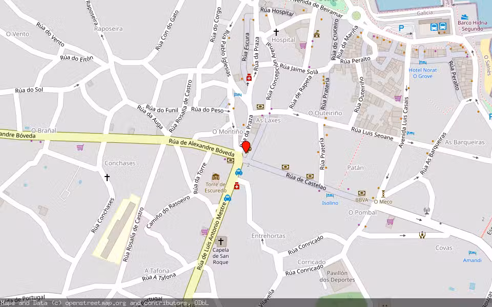 Mapa de Subasta Inmueble (Garaje) en Camabos, Pontevedra