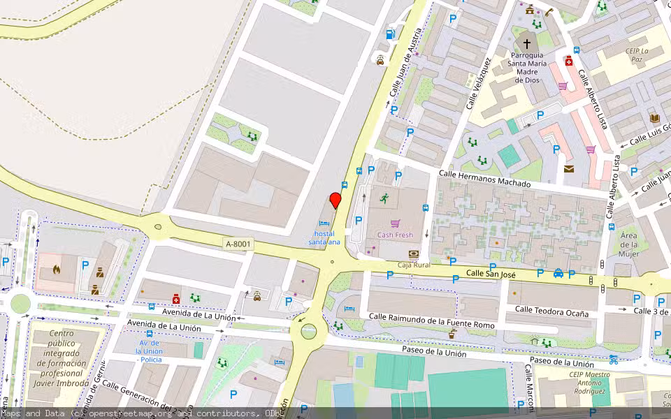 Mapa de Subasta Inmueble (Vivienda) en San Jose De La Rinconada, Sevilla