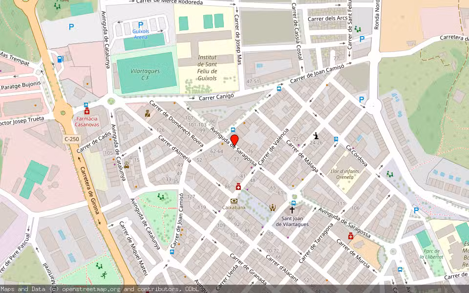 Mapa de Subasta Inmueble (Vivienda) en Sant Feliu De Guixols, Girona