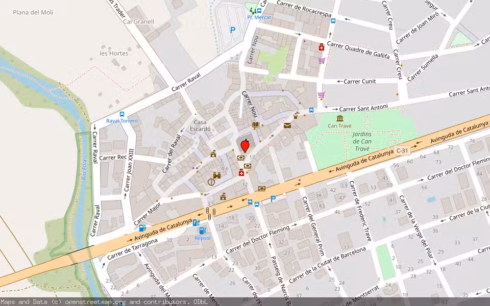 Mapa de Subasta Inmueble (Vivienda) en Cubelles, Barcelona