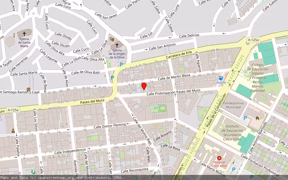 Mapa de Subasta Inmueble (Vivienda) en Ejea De Los Caballeros, Zaragoza