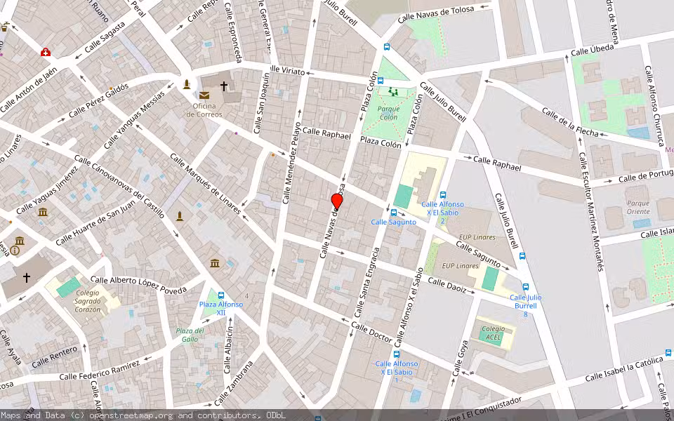 Mapa de Subasta Inmueble (Vivienda) en Linares, Jaén