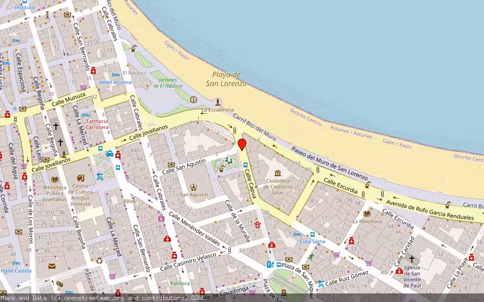 Mapa de Subasta Inmueble (Vivienda) en Gijón, Asturias