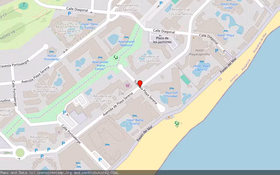 Mapa de Subasta Inmueble (Vivienda) en Roquetas De Mar, Almería