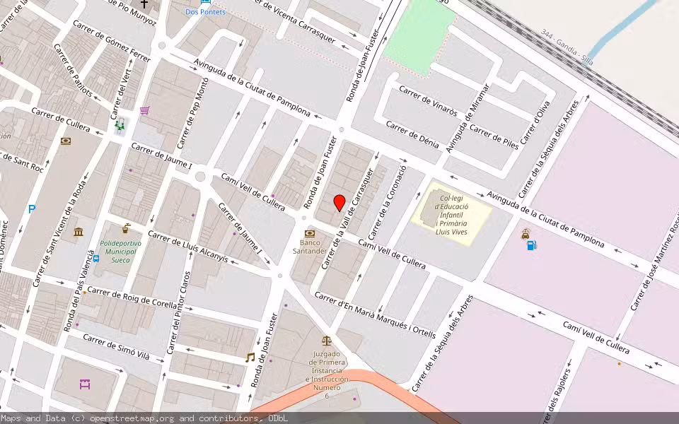 Mapa de Subasta Inmueble (Vivienda) en Cullera, Valencia/València