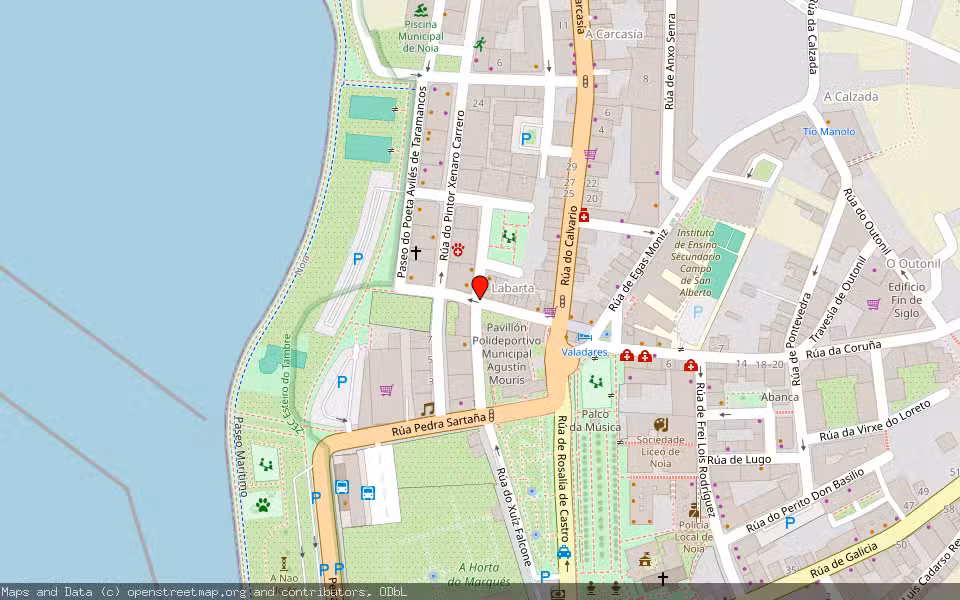 Mapa de Subasta Inmueble (Vivienda) en Noia, A Coruña