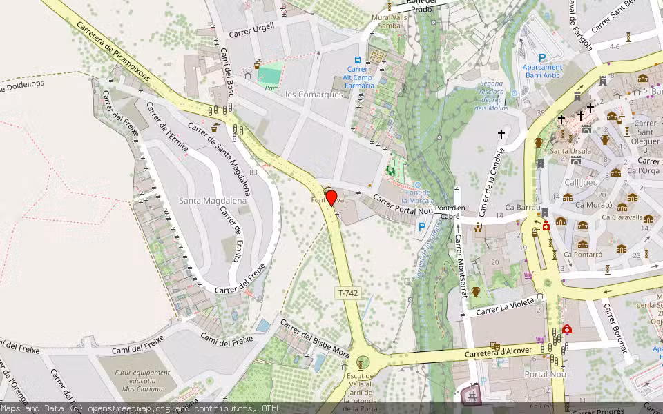 Mapa de Subasta Inmueble (Finca rústica) en Valls, Tarragona