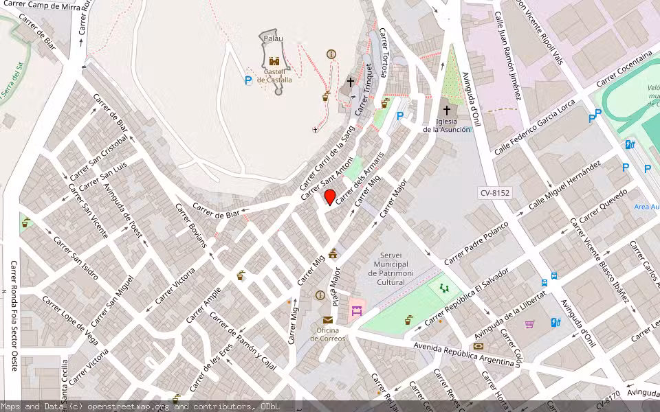 Mapa de Subasta Inmueble (Vivienda) en Castalla, Alicante/Alacant