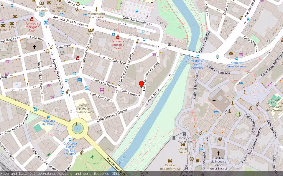 Mapa de Subasta Inmueble (Vivienda) en Ponferrada, León