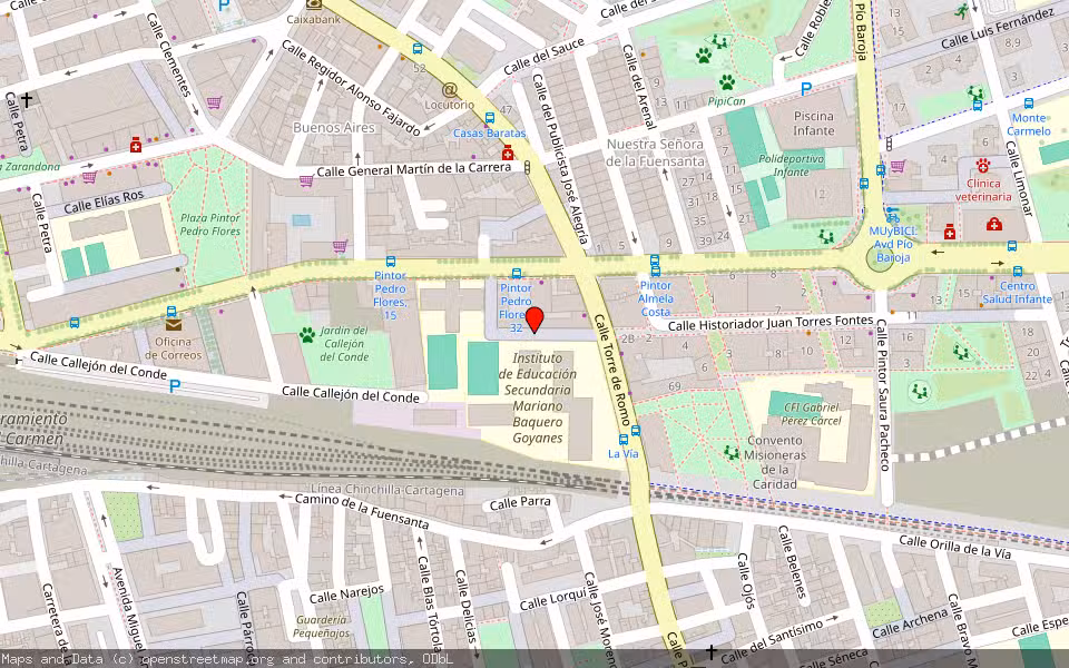 Mapa de Subasta Inmueble (Garaje) en Murcia