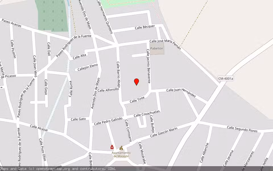 Mapa de Subasta Inmueble (Vivienda) en Mocejon, Toledo