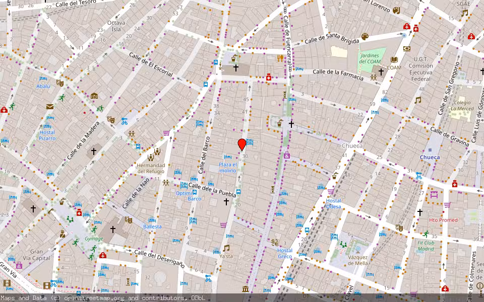 Mapa de Subasta Inmueble (Vivienda) en Madrid