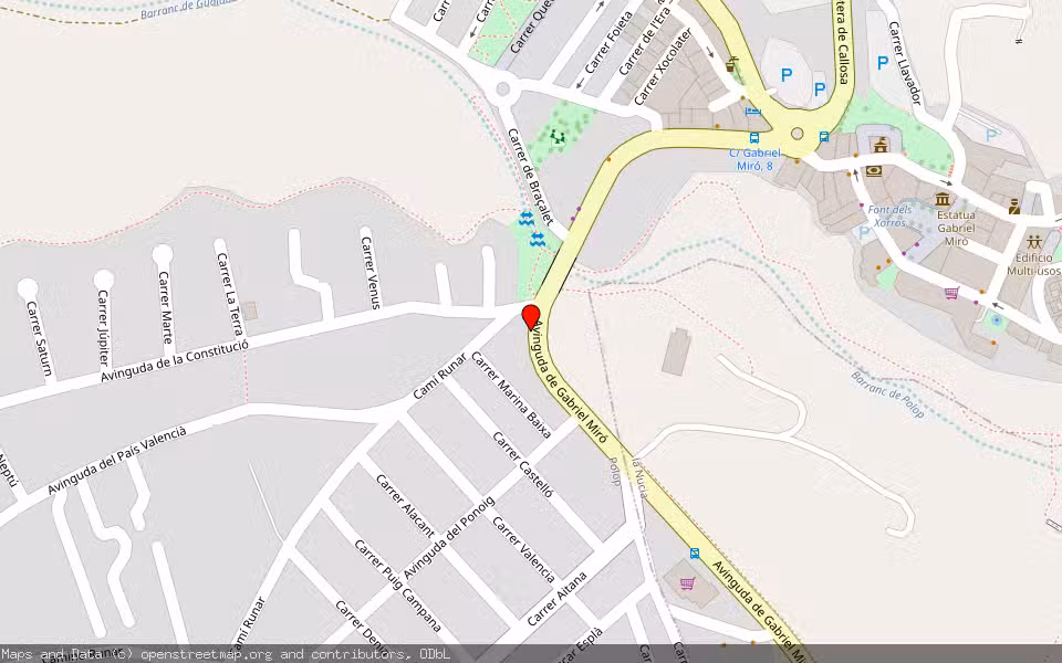 Mapa de Subasta Inmueble (Vivienda) en Polop, Alicante/Alacant