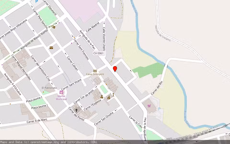 Mapa de Subasta Inmueble (Vivienda) en L'alcudia De Crespins, Valencia/València