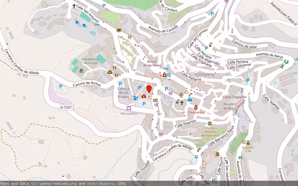 Mapa de Subasta Inmueble (Vivienda) en Cómpeta, Málaga