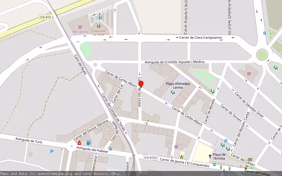 Mapa de Subasta Inmueble (Vivienda) en Picassent, Valencia/València