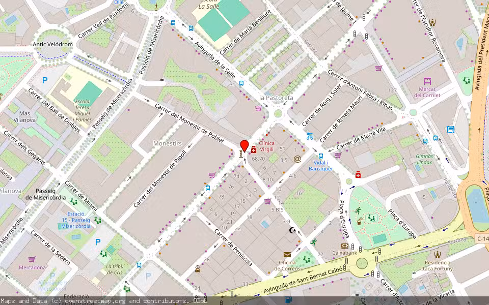 Mapa de Subasta Inmueble (Vivienda) en Reus, Tarragona