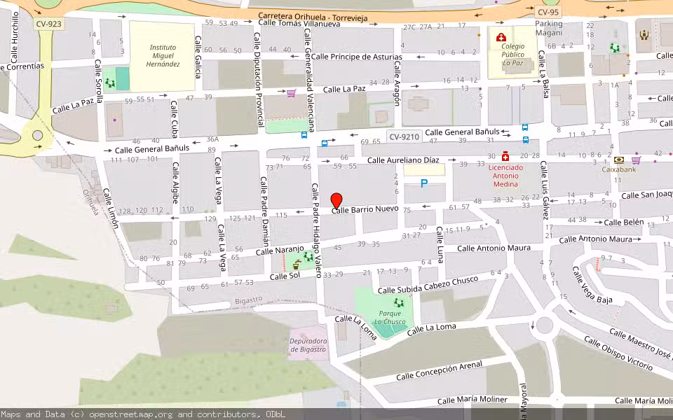 Mapa de Subasta Inmueble (Trastero) en Bigastro, Alicante/Alacant