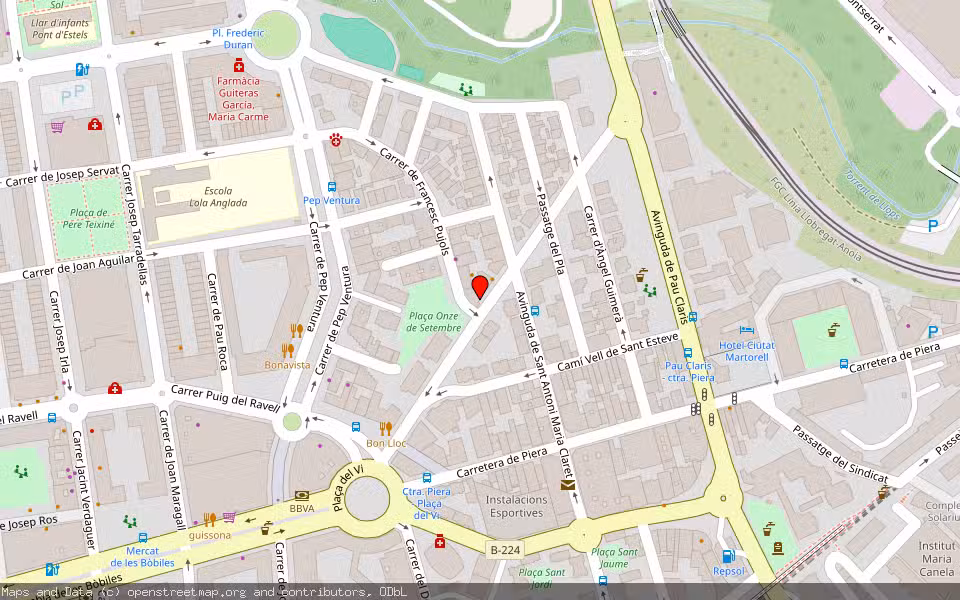 Mapa de Subasta Inmueble (Vivienda) en Martorell, Barcelona