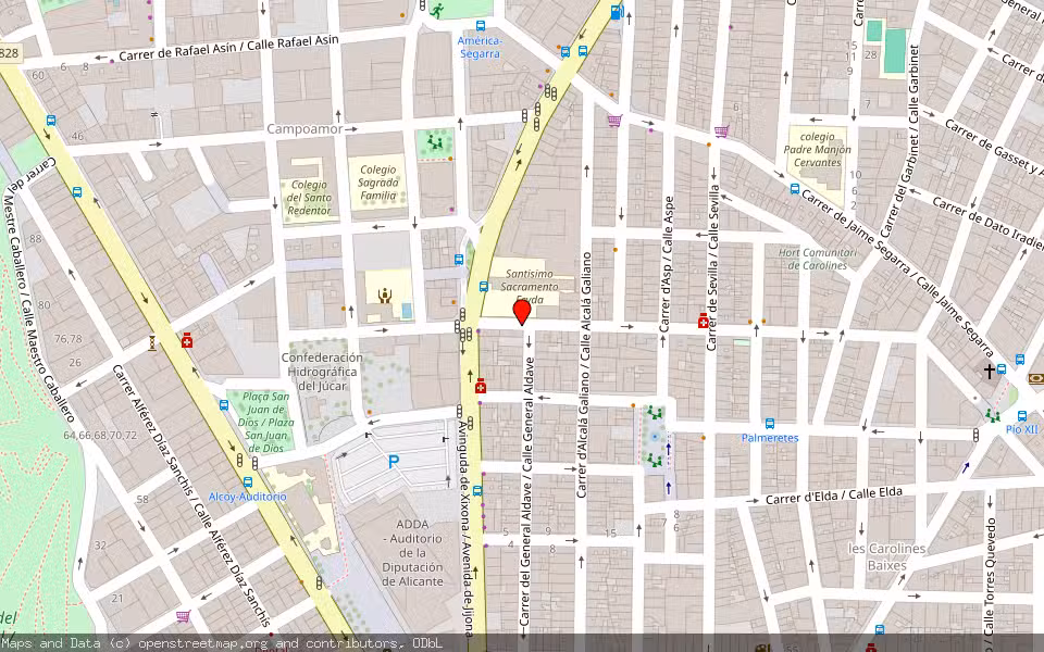 Mapa de Subasta Inmueble (Vivienda) en Alicante, Alicante/Alacant