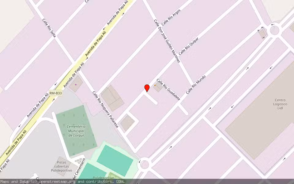 Mapa de Subasta Inmueble (Nave industrial) en Lorqui, Murcia