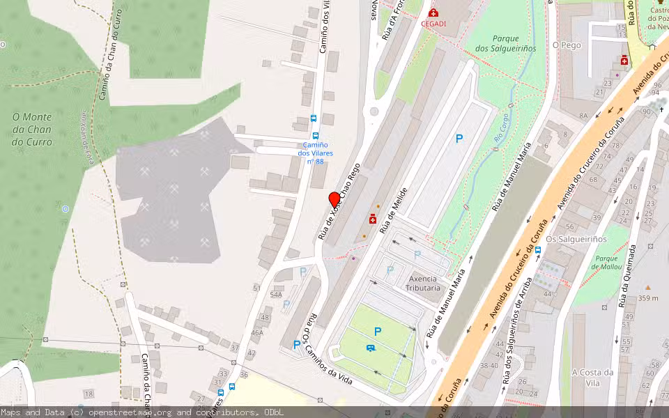 Mapa de Subasta Inmueble (Vivienda) en Santiago De Compostela, A Coruña