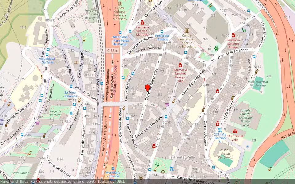 Mapa de Subasta Inmueble (Vivienda) en Barcelona