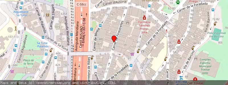 Mapa de Subasta de Inmueble (Vivienda) en Barcelona, Barcelona 