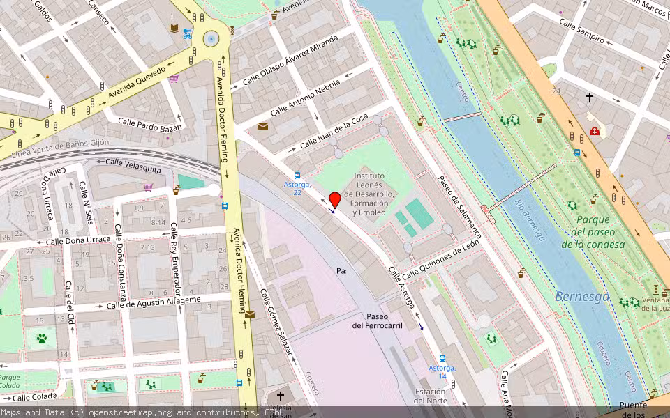 Mapa de Subasta Inmueble (Vivienda) en Leon, León