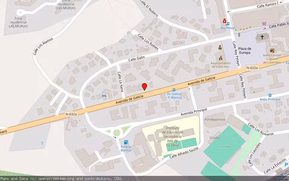 Mapa de Subasta Inmueble (Garaje) en Castrillon, Asturias