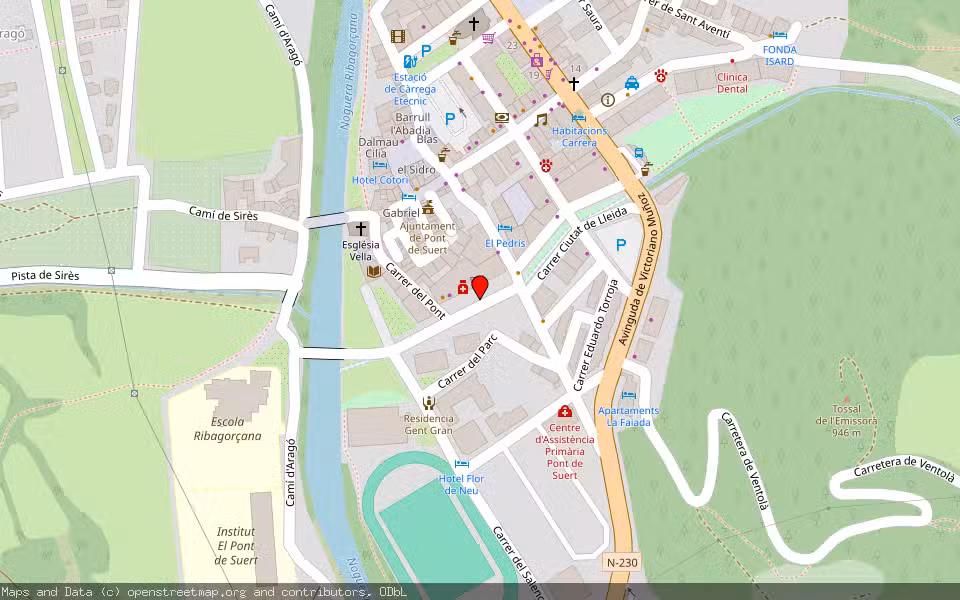 Mapa de Subasta Inmueble (Garaje) en Pont De Suert, Lleida