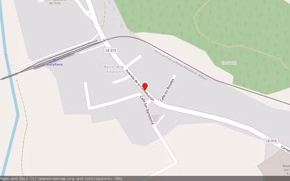 Mapa de Subasta Inmueble (Vivienda) en Matallana De Torío (barrio Estación), León
