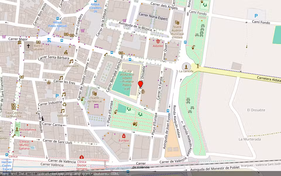 Mapa de Subasta Inmueble (Garaje) en Aldaia, Valencia/València