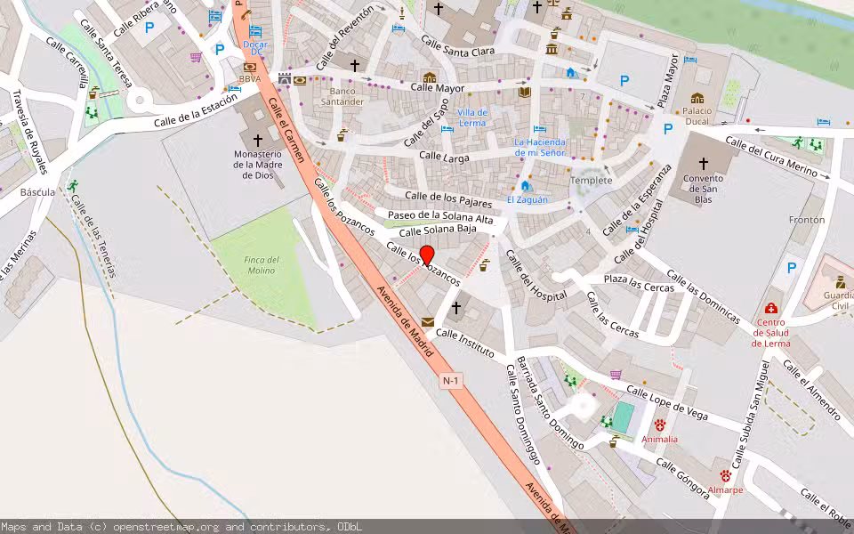 Mapa de Subasta Inmueble (Garaje) en Lerma, Burgos