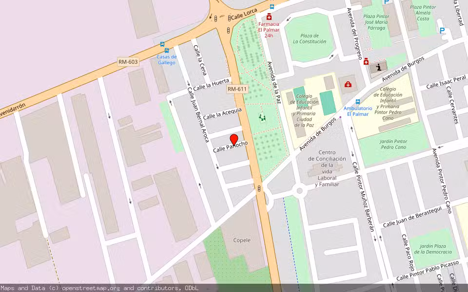 Mapa de Subasta Inmueble (Vivienda) en Murcia