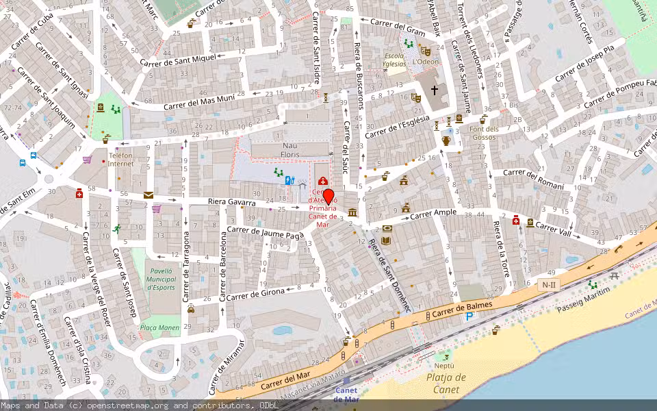 Mapa de Subasta Inmueble (Garaje) en Canet De Mar, Barcelona