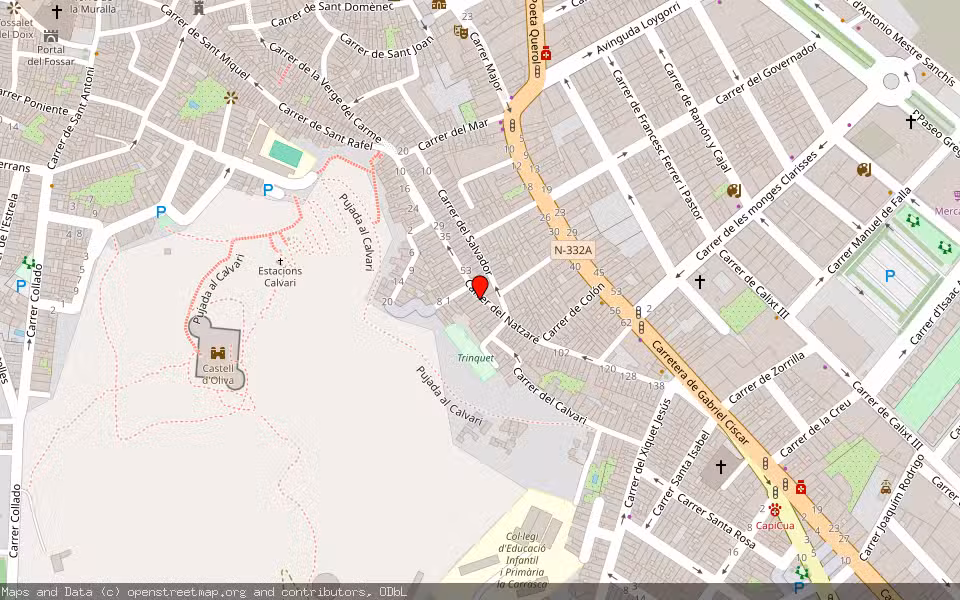 Mapa de Subasta Inmueble (Vivienda) en Oliva, Valencia/València
