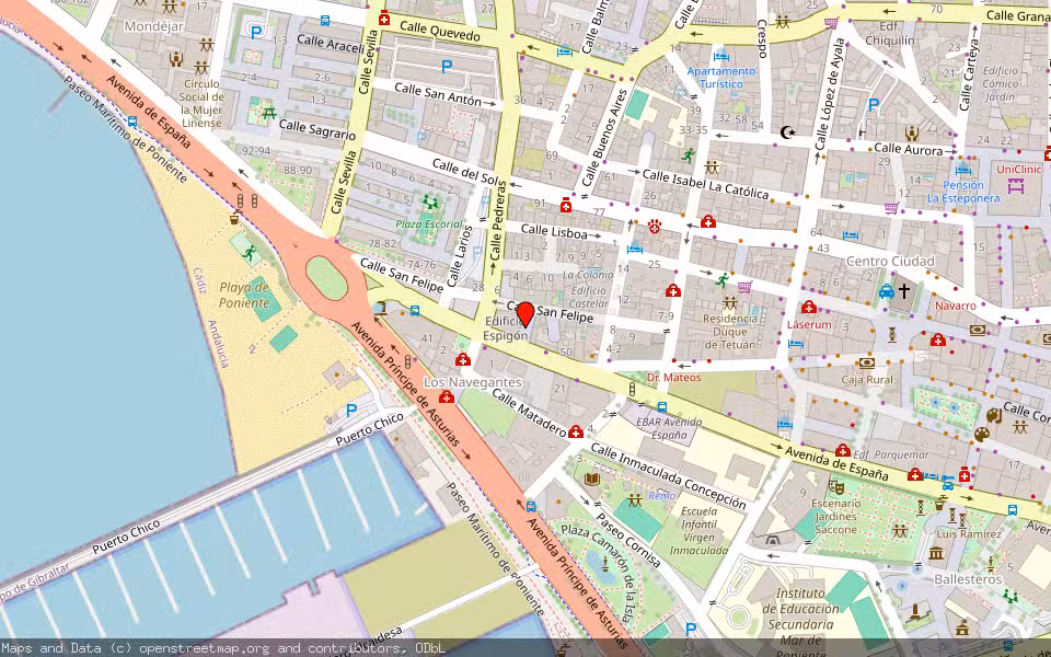 Mapa de Subasta Inmueble (Vivienda) en Linea De La Concepcion (la), Cádiz