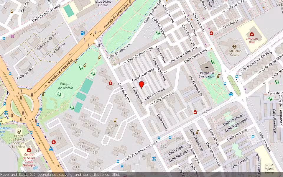 Mapa de Subasta Inmueble (Vivienda) en Madrid
