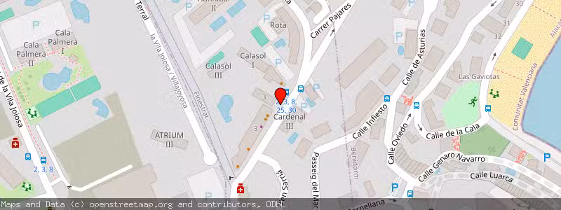 Mapa de Subasta de Inmueble (Local comercial) en Finestrat, Alicante 