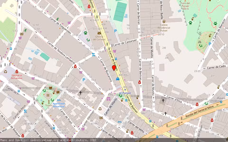 Mapa de Subasta Inmueble (Vivienda) en Barcelona