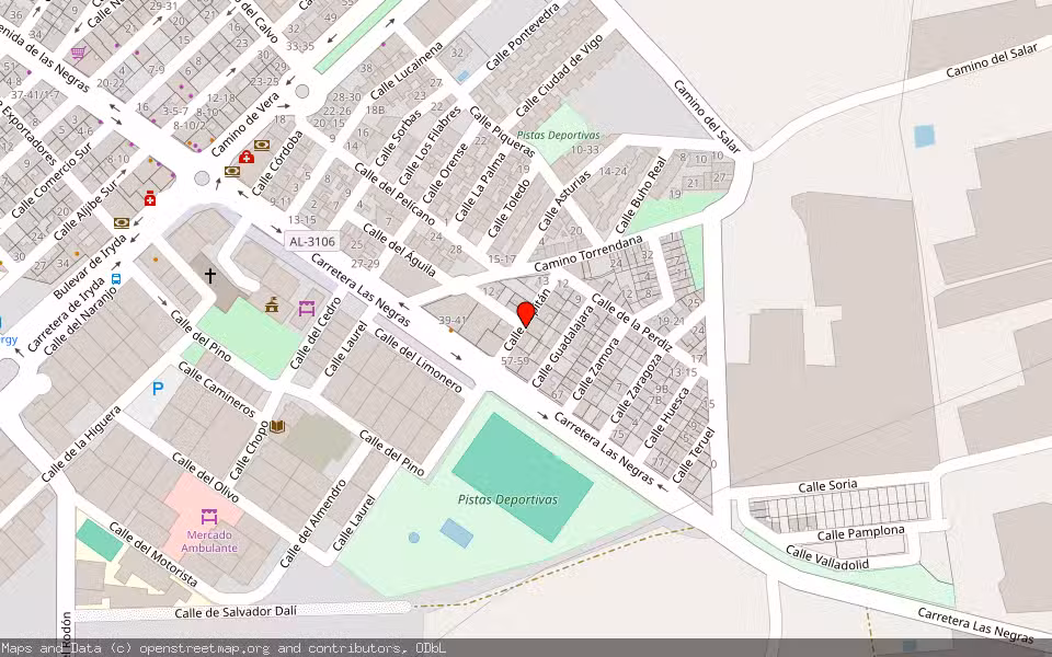 Mapa de Subasta Inmueble (Vivienda) en Nijar, Almería
