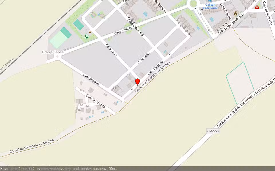 Mapa de Subasta Inmueble (Solar) en Moriscos, Salamanca