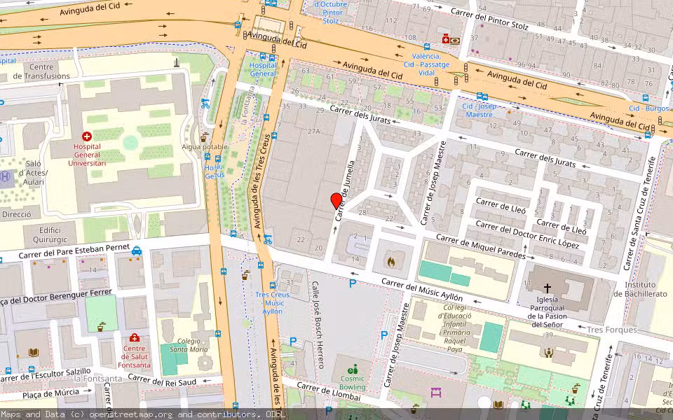 Mapa de Subasta Inmueble (Vivienda) en Valencia, Valencia/València